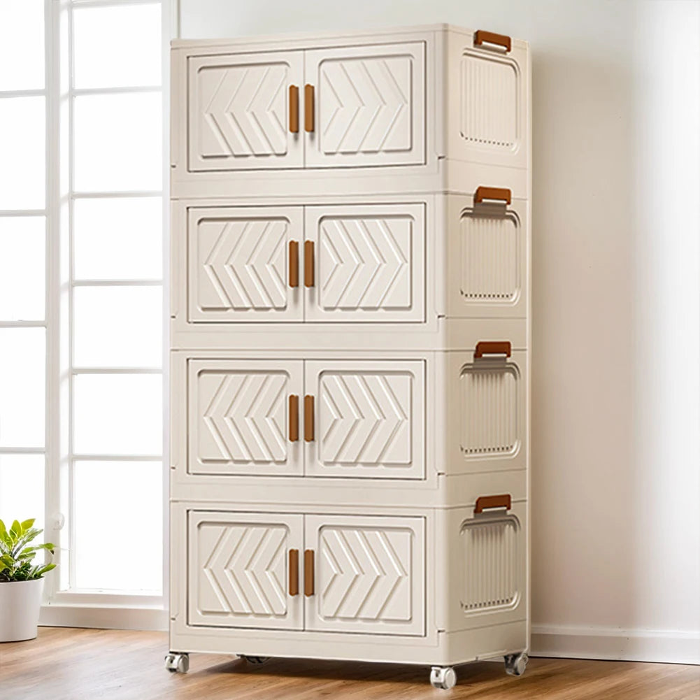 Bin with drawers, 4 Tier Stackable Storage