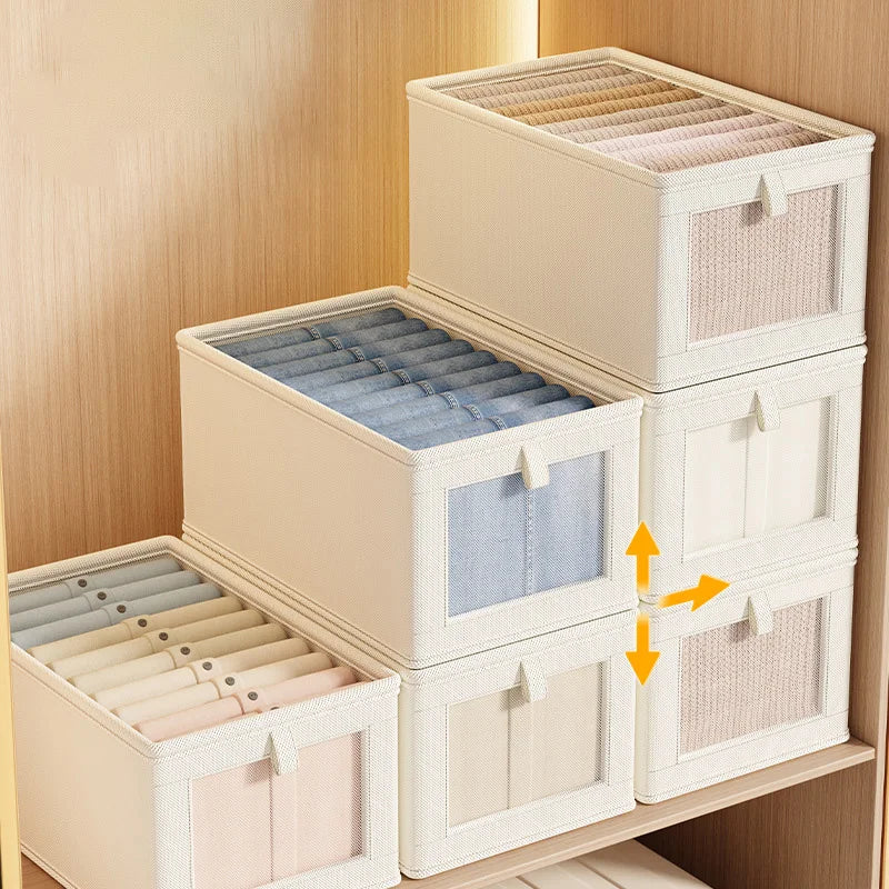 Foldable Clothes Storage Box with Cover