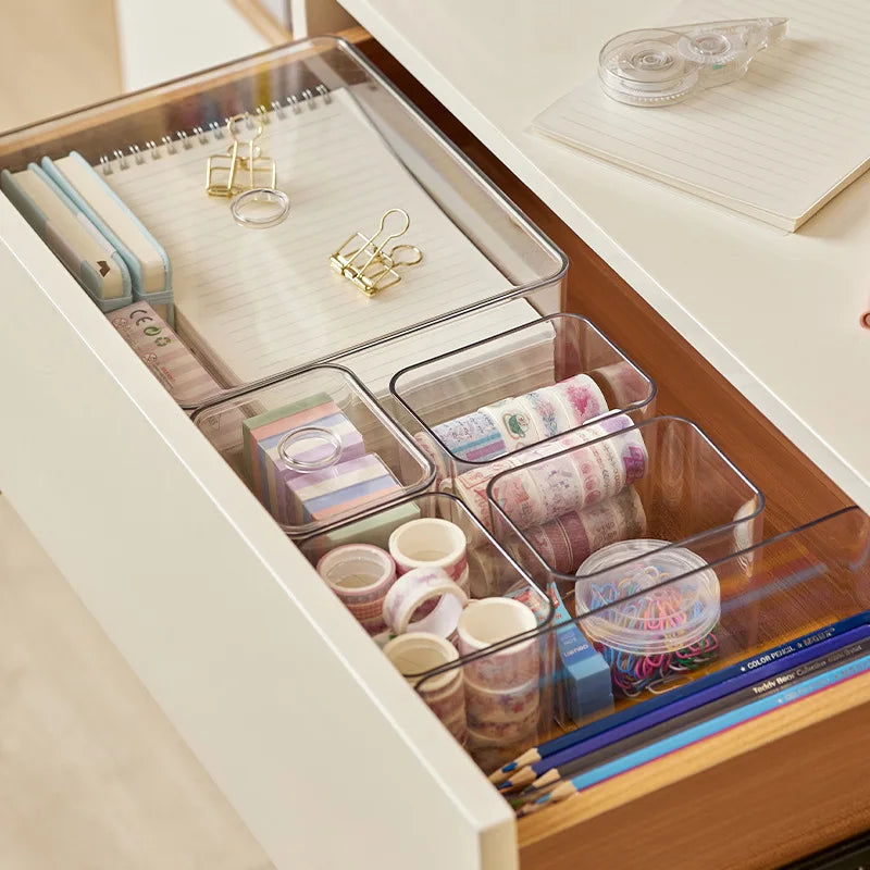 Acrylic Plastic Storage Box With Lid Makeup Organizer