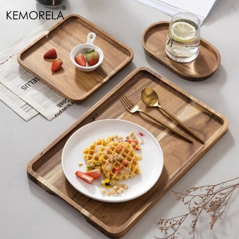 1PCS Acacia Wood Tray