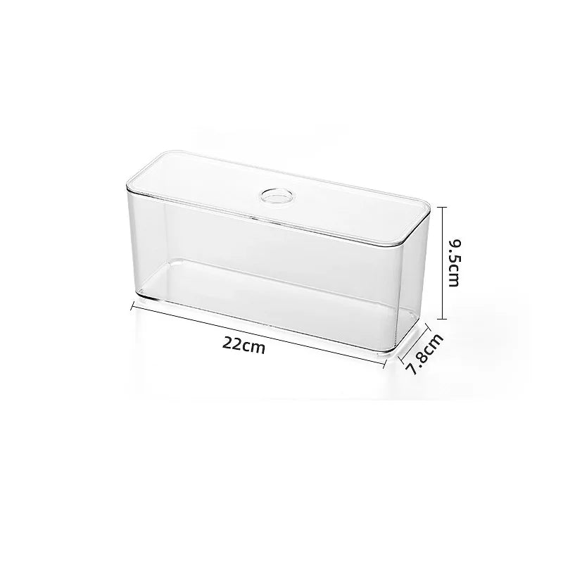 Acrylic Plastic Storage Box With Lid Makeup Organizer