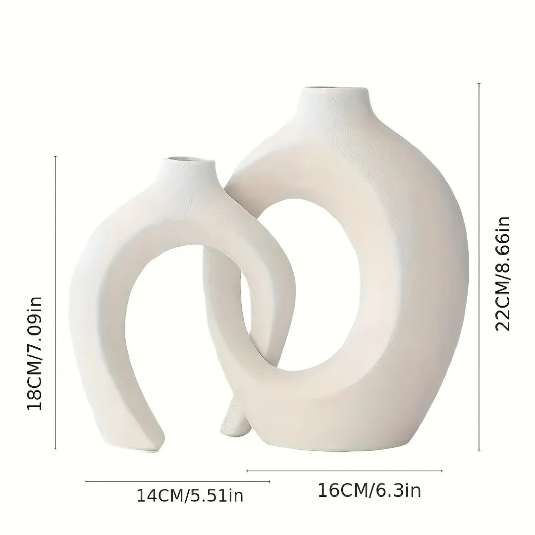 Hollow Flower Vases Set of 2