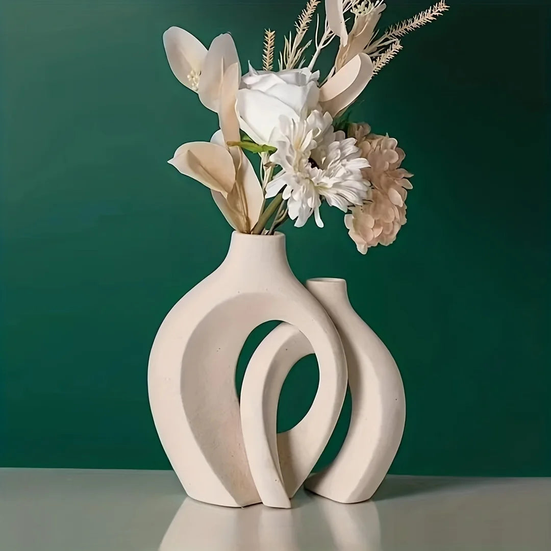 Hollow Flower Vases Set of 2