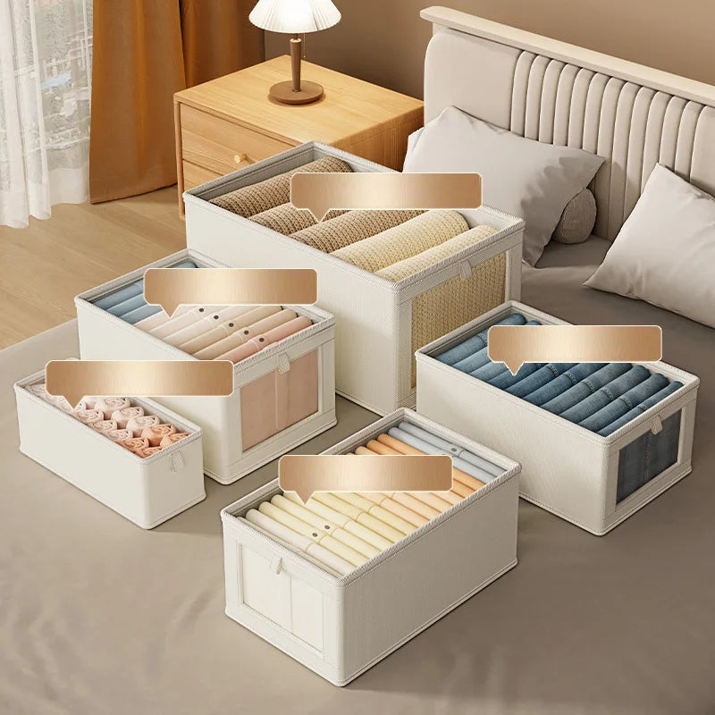 Foldable Clothes Storage Box with Cover