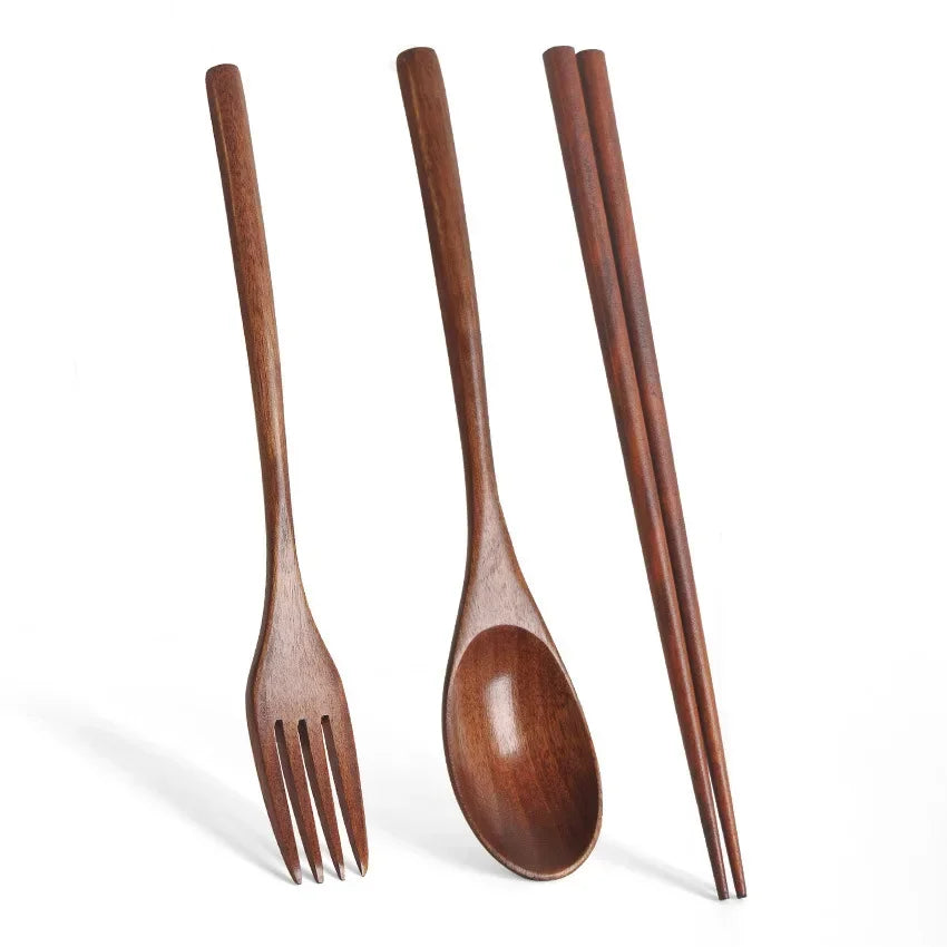 5 Pieces Wooden Spoon & Fork