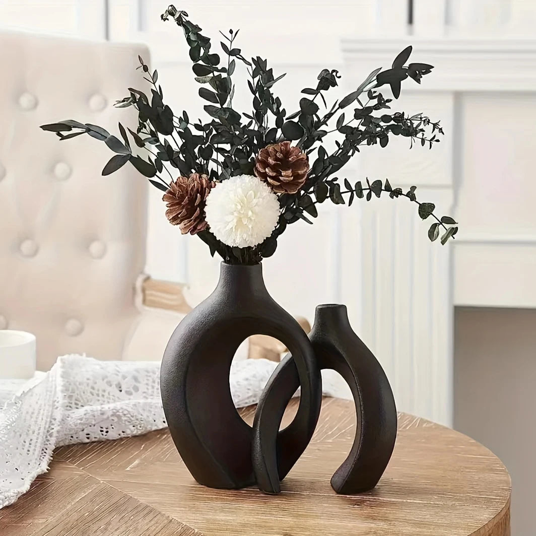 Hollow Flower Vases Set of 2