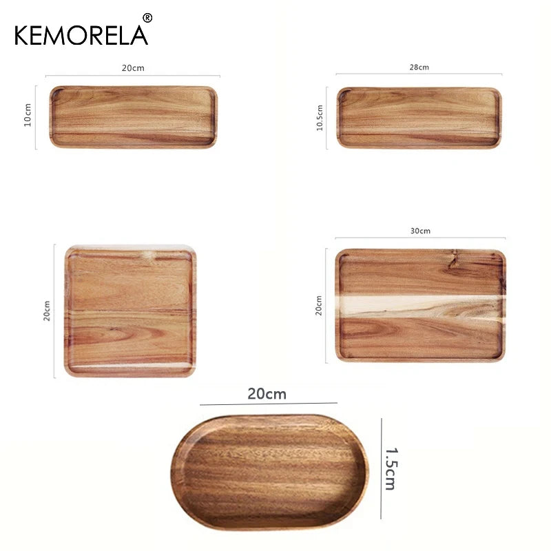 1PCS Acacia Wood Tray