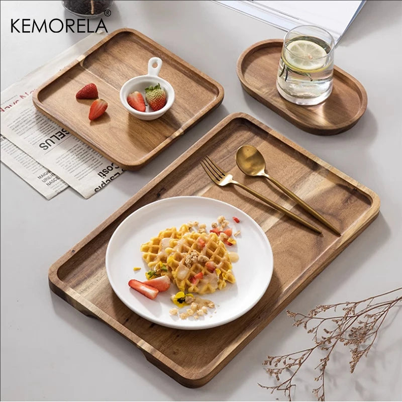 1PCS Acacia Wood Tray