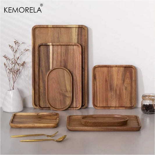 1PCS Acacia Wood Tray