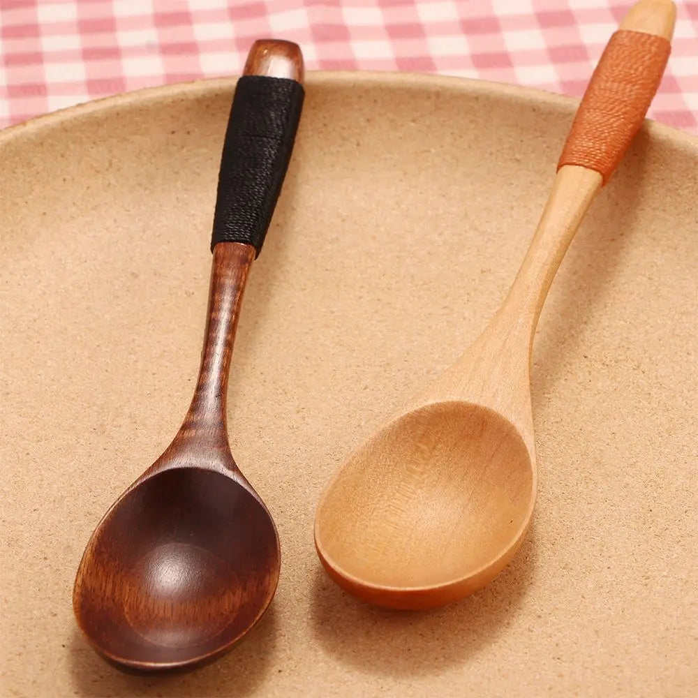 2PCS Wooden Kitchen Fork & Spoon